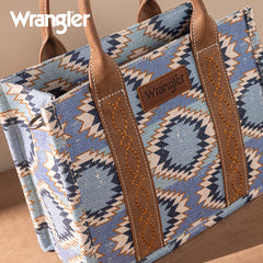 Wrangler Dual Sided Print Canvas Tote Bag