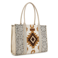 Wrangler Vintage Tooled Aztec Pattern Print Concealed Carry Large Tote