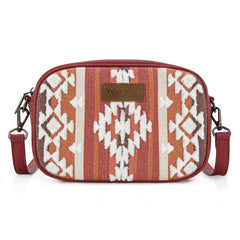 Wrangler Sherpa Aztec Canvas Crossbody