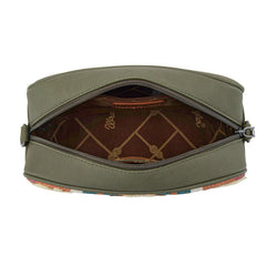 Wrangler Sherpa Aztec Canvas Crossbody