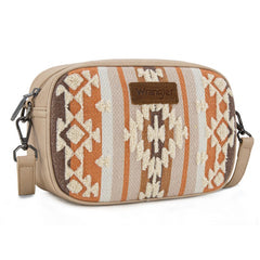 Wrangler Sherpa Aztec Canvas Crossbody