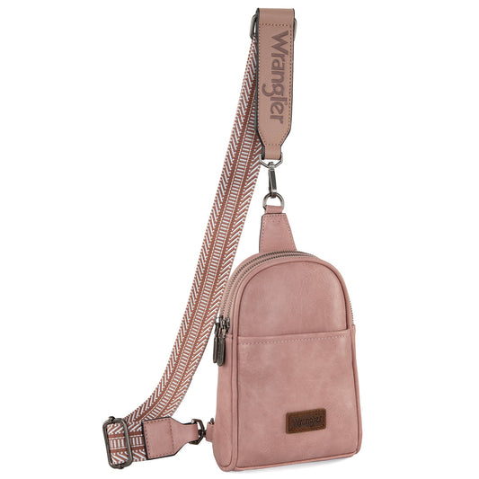 WG87-324 Wrangler Sling Bag/Crossbody/Chest Bag  - Pink