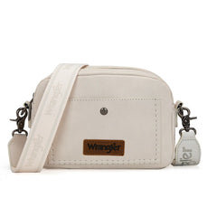Wrangler Dual Zipper Stitch Crossbody Bag