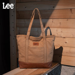 Lee Denim Canvas Leather Blend Tote Bag