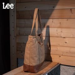Lee Denim Canvas Leather Blend Tote Bag