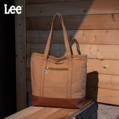 Lee Denim Canvas Leather Blend Tote Bag