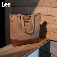 Lee Denim Canvas Leather Blend Tote Bag