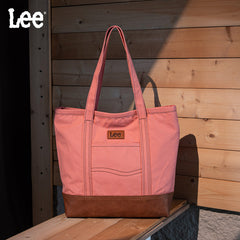Lee Denim Canvas Leather Blend Tote Bag