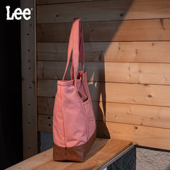 Lee Denim Canvas Leather Blend Tote Bag