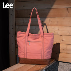 Lee Denim Canvas Leather Blend Tote Bag