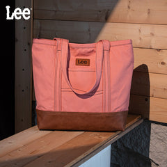 Lee Denim Canvas Leather Blend Tote Bag