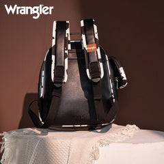 Wrangler Cow Print Decorated Zipper Backpack