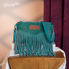 Wrangler Vintage Floral Tooled Collection Fringe Crossbody