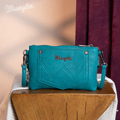 Wrangler Vintage Floral Tooled Collection Fringe Crossbody