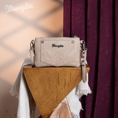 Wrangler Vintage Floral Tooled Collection Fringe Crossbody