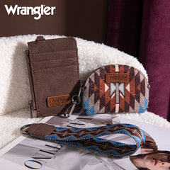 Wrangler Aztec Embroidered Whipstitch Canvas Tote Bag