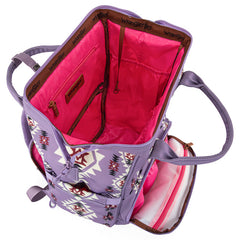 2024 New Wrangler Aztec Southwestern Pattern Dual Sided Print Multi-function Backpack-Lavender