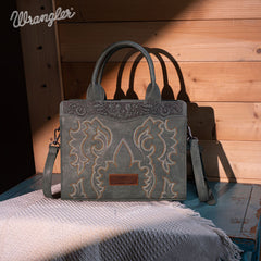 Wrangler Embroidered Boot Scroll Crossbody Purse