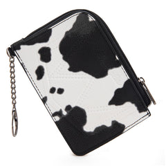 Wrangler Cow Print Mini Zip Card Case