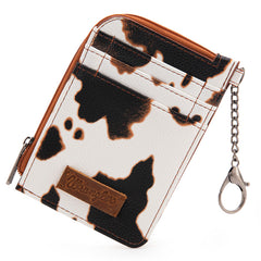 Wrangler Cow Print Mini Zip Card Case