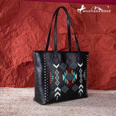 Montana West Aztec Embroidered Collection Concealed Carry Tote
