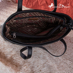 Montana West Aztec Embroidered Collection Concealed Carry Tote