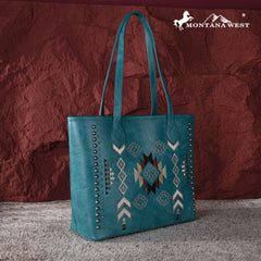Montana West Aztec Embroidered Collection Concealed Carry Tote