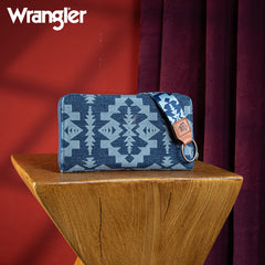 Wrangler All-Over Aztec Print Wristlet