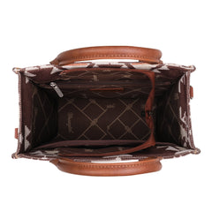 Wrangler Aztec Southwestern Pattern Dual Sided Print Canvas Tote/Crossbody Bag Collection - Cowgirl Wear