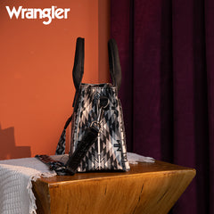 Wrangler Aztec Embroidered Whipstitch Canvas Mini Tote Bag