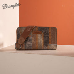 Wrangler Denim-textured Wristlet