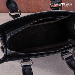 Trinity Ranch Hair On Cowhide Tooling Concealed Carry Tote/Crossbody