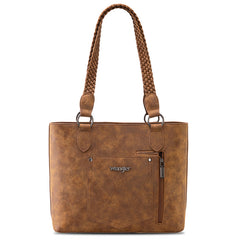 Wrangler Braided Detail Multi Pockets Concealed Carry Tote