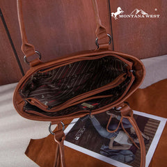 Montana West Embroidered Arrow Feather Collection Concealed Carry Tote