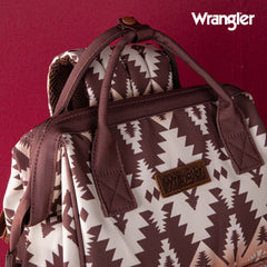 2024 New Wrangler Aztec Southwestern Pattern Dual Sided Print Multi-function Backpack
