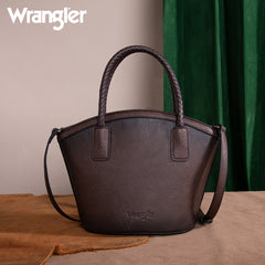 Wrangler Braided Ombre Leather Tote Bag Set