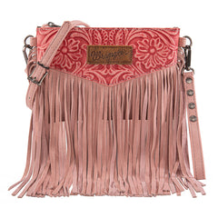 Wrangler Vintage Floral Tooled Collection Fringe Crossbody
