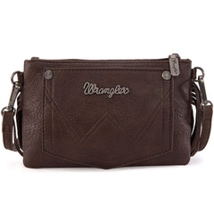 Wrangler Vintage Floral Tooled Collection Fringe Crossbody - Cowgirl Wear