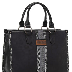 Wrangler Leopard Whipstitch Concealed Carry Tote Bag