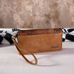 2024 New Wrangler Hair-On Cowhide Collection Wristlet Wallet - Cowgirl Wear