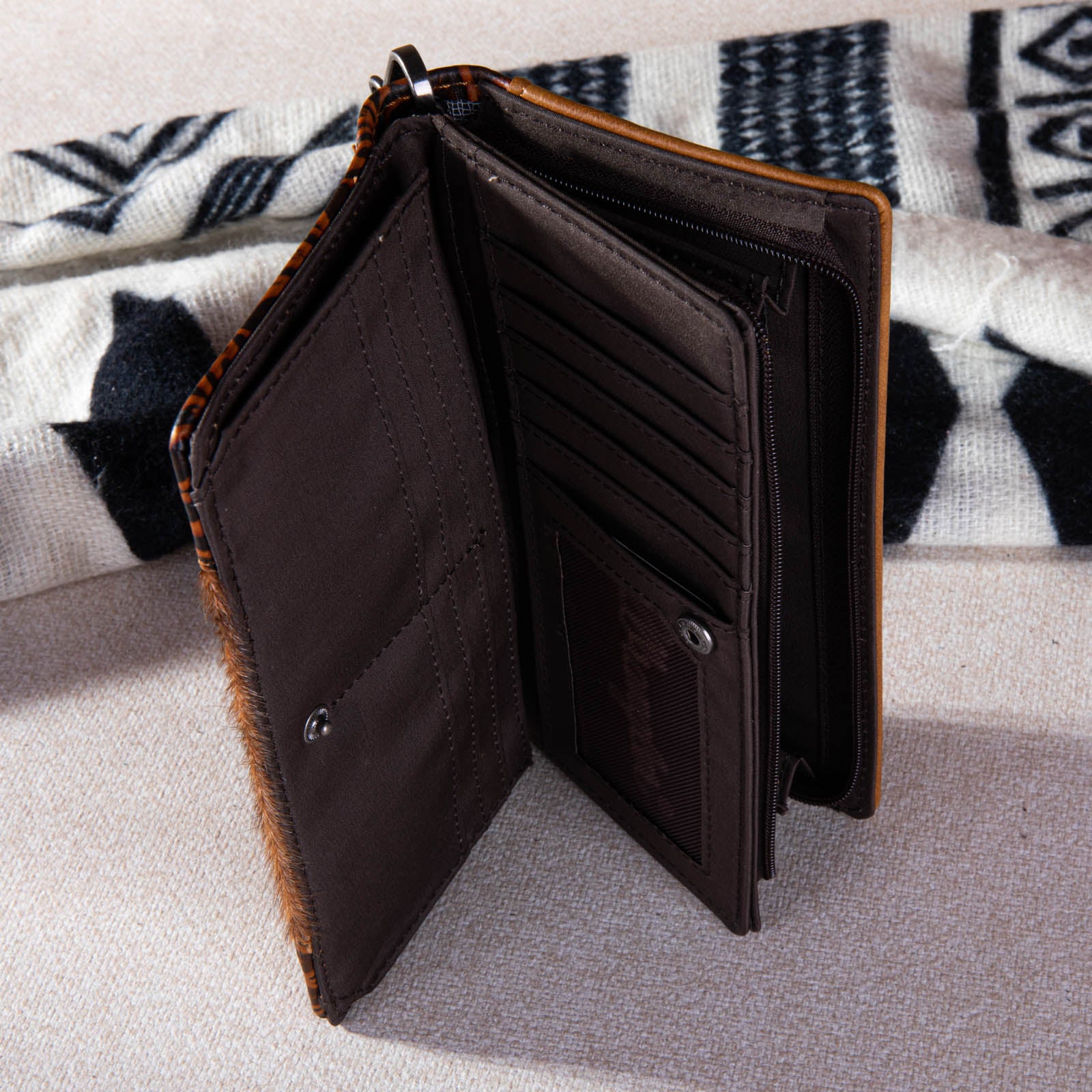 2024 New Wrangler Hair-On Cowhide Collection Wristlet Wallet - Cowgirl Wear