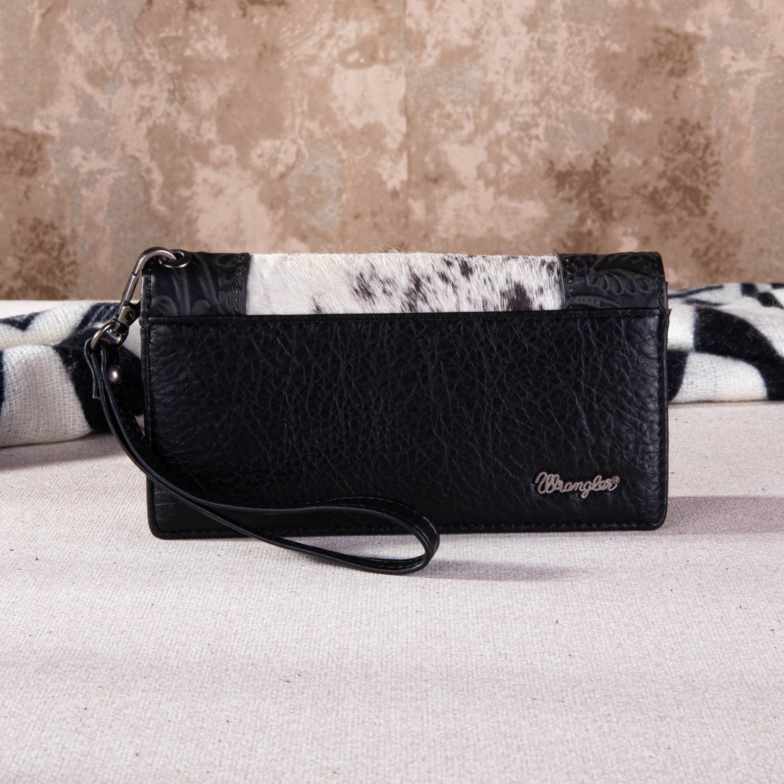 2024 New Wrangler Hair-On Cowhide Collection Wristlet Wallet - Cowgirl Wear