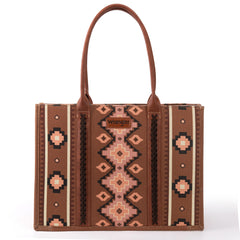 Wrangler Aztec Southwestern Pattern Dual Sided Print Canvas Tote/Crossbody Bag Collection - Cowgirl Wear