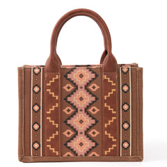 Wrangler Aztec Southwestern Pattern Dual Sided Print Canvas Tote/Crossbody Bag Collection - Cowgirl Wear