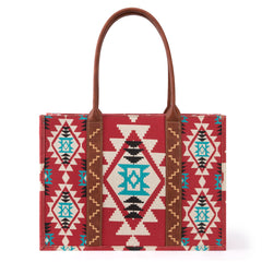 Wrangler Aztec Southwestern Pattern Dual Sided Print Canvas Tote/Crossbody Bag Collection - Cowgirl Wear