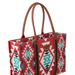 Wrangler Aztec Southwestern Pattern Dual Sided Print Canvas Tote/Crossbody Bag Collection - Cowgirl Wear