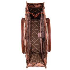 Wrangler Aztec Southwestern Pattern Dual Sided Print Canvas Tote/Crossbody Bag Collection - Cowgirl Wear