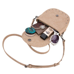 Wrangler Faux Shearling Flap Crossbody Purse