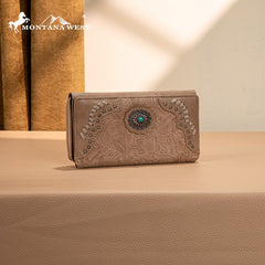 Montana West Embossed Collection Tote Bag Set