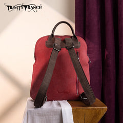 Trinity Ranch Aztec Tooled Fringe Concealed Carry Backpack